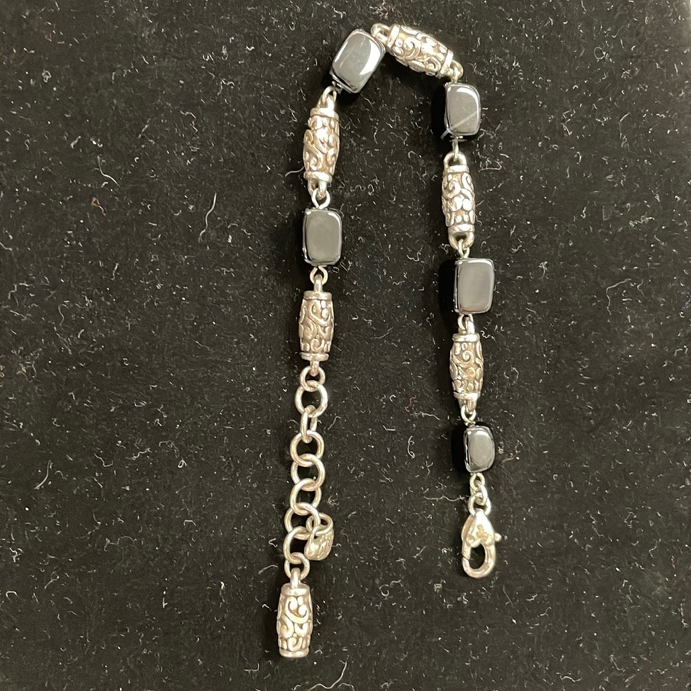 Brighton toggle bracelet. Black and silver beads.